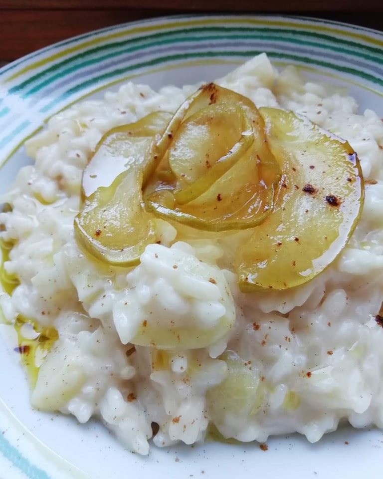 Risotto mela verde e caprino