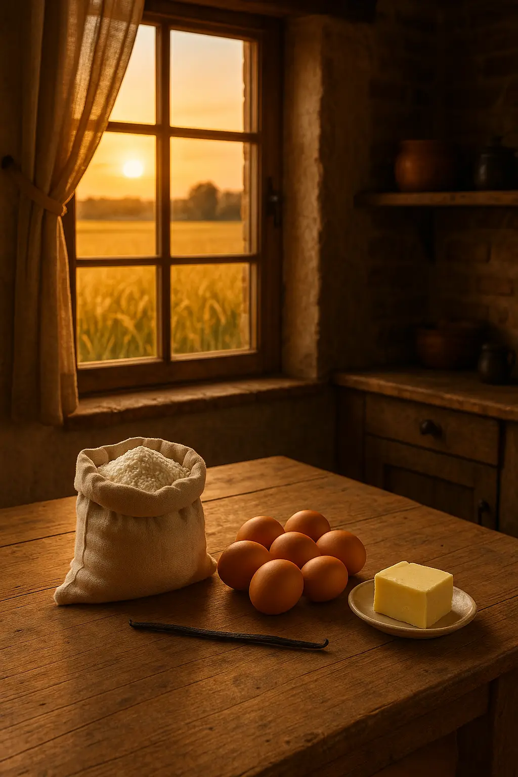 Cucina di cascina con prodotti genuini