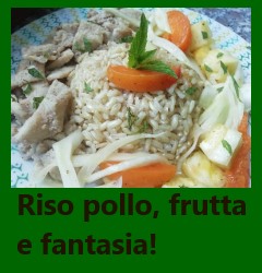 Riso pollo, frutta e fantasia!