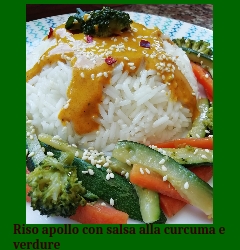 Riso apollo profumato con pollo alla curcuma