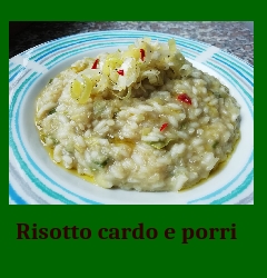Risotto con cardo e porri