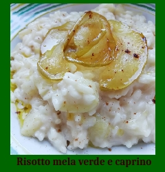 Risotto con mela e formaggio caprino